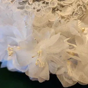 Vintage Juliet Veils 1980 Wedding Veil Hat & Back Veil, by Chicago Bead Works Juliet Veils by Chicago Bead Works | Accessories | Vintage  main image 4